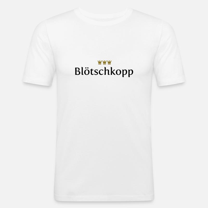 Blötschkopp (Köln / Kölsch / Carnaval) - T-shirt près du corps Homme - blanc