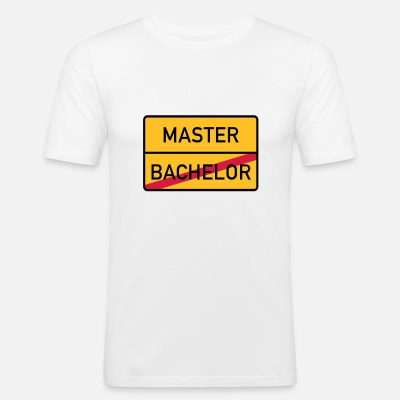 master - Männer Slim Fit T-Shirt - Weiß