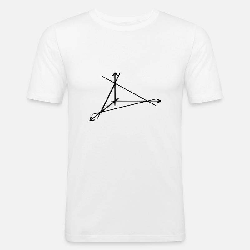 schlichte Pyramide / Geometrie - Männer Slim Fit T-Shirt - Weiß