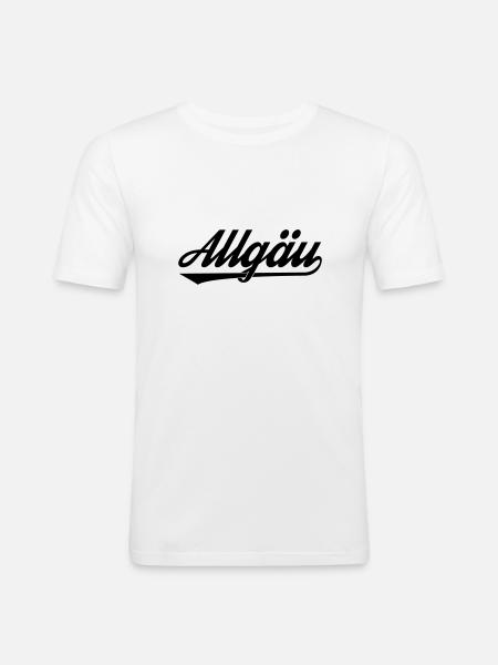 Allgäu - Männer Slim Fit T-Shirt - Weiß