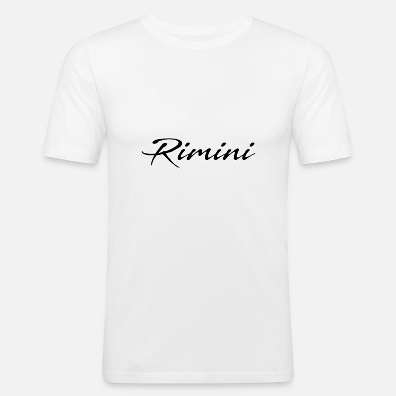 Rimini - Maglietta aderente da uomo - bianco