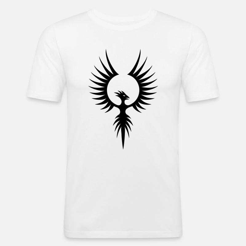 phoenix1 - Männer Slim Fit T-Shirt - Weiß