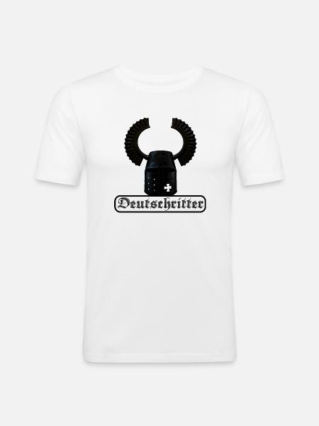Deutschritter - Männer Slim Fit T-Shirt - Weiß