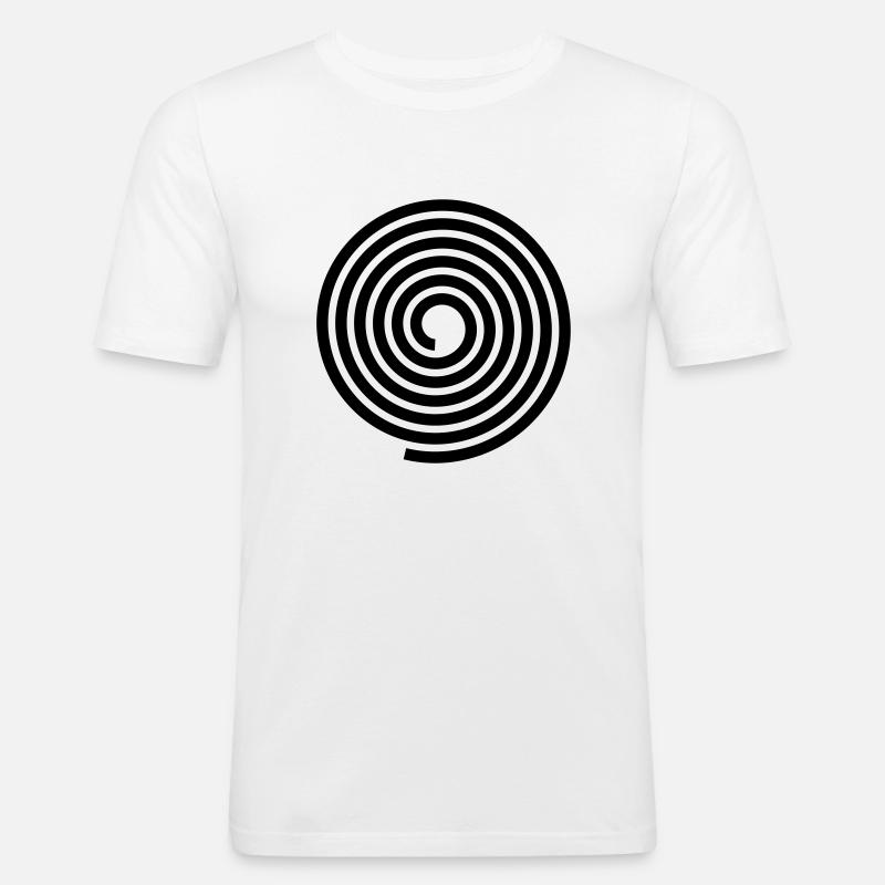 Spirals pattern vector template - Men's Slim Fit T-Shirt - white