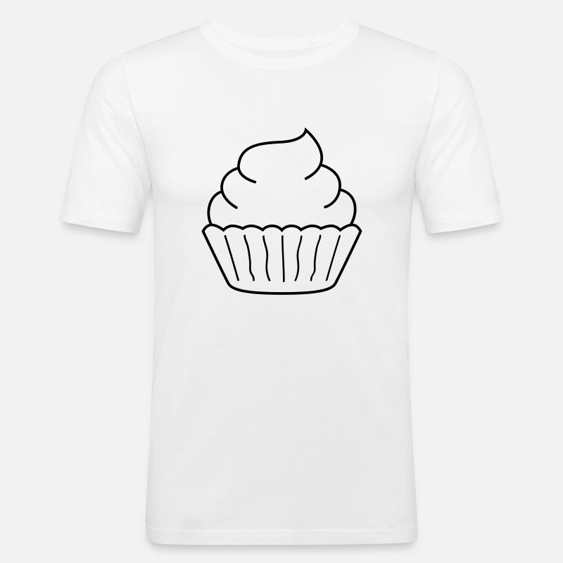cupcake - Men's Slim Fit T-Shirt - white