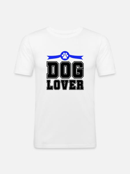 Dog Lover - Men's Slim Fit T-Shirt - white