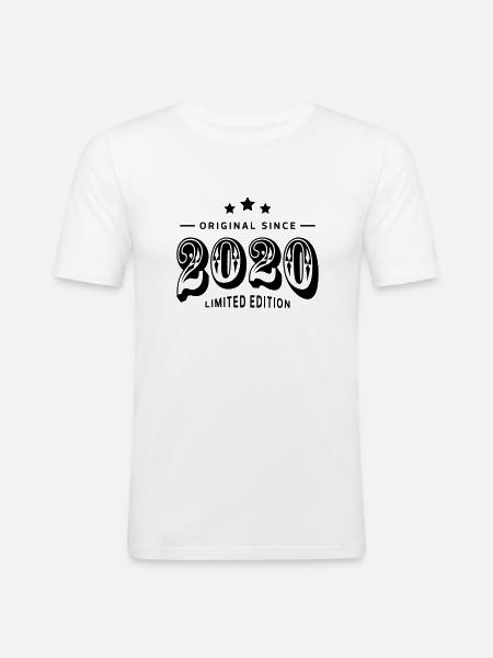 Original since 2020 - Men's Slim Fit T-Shirt - white