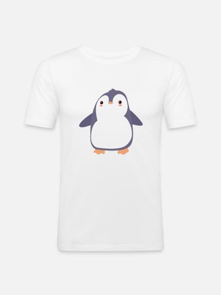 Cute penguin - Men's Slim Fit T-Shirt - white