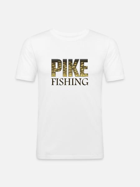 Pike fishing - Men's Slim Fit T-Shirt - white