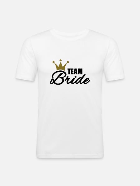 Team Bride - T-shirt près du corps Homme - blanc