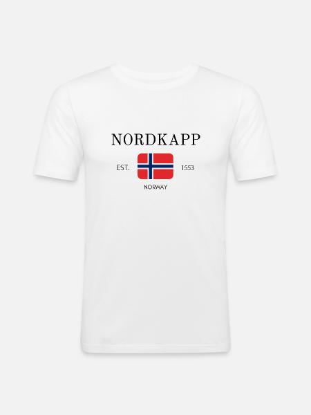 Nordkapp - Finnmark - Norway - Souvenir - Travel - Men's Slim Fit T-Shirt - white