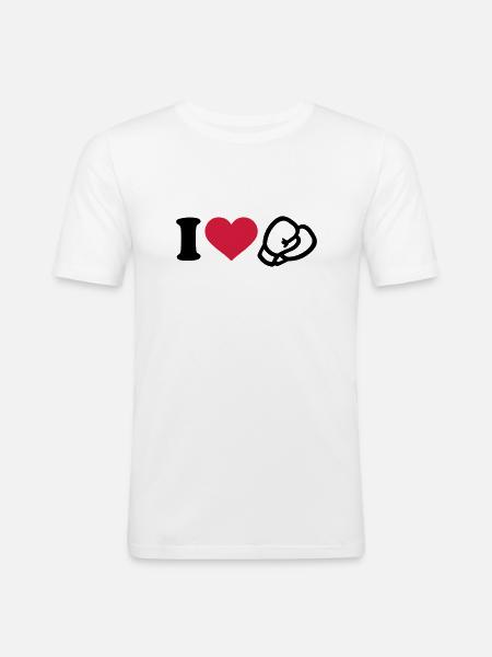 I love Boxing - Men's Slim Fit T-Shirt - white