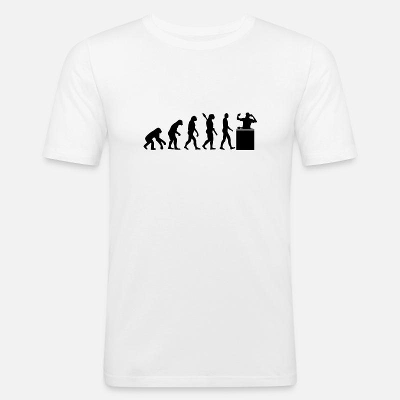 Evolution DJ - T-shirt près du corps Homme - blanc