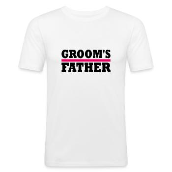 Grooms father - T-shirt près du corps Homme - blanc - Devant - Nik (191cm)