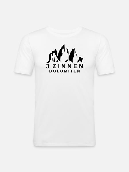 3 Peaks Dolomites - Men's Slim Fit T-Shirt - white