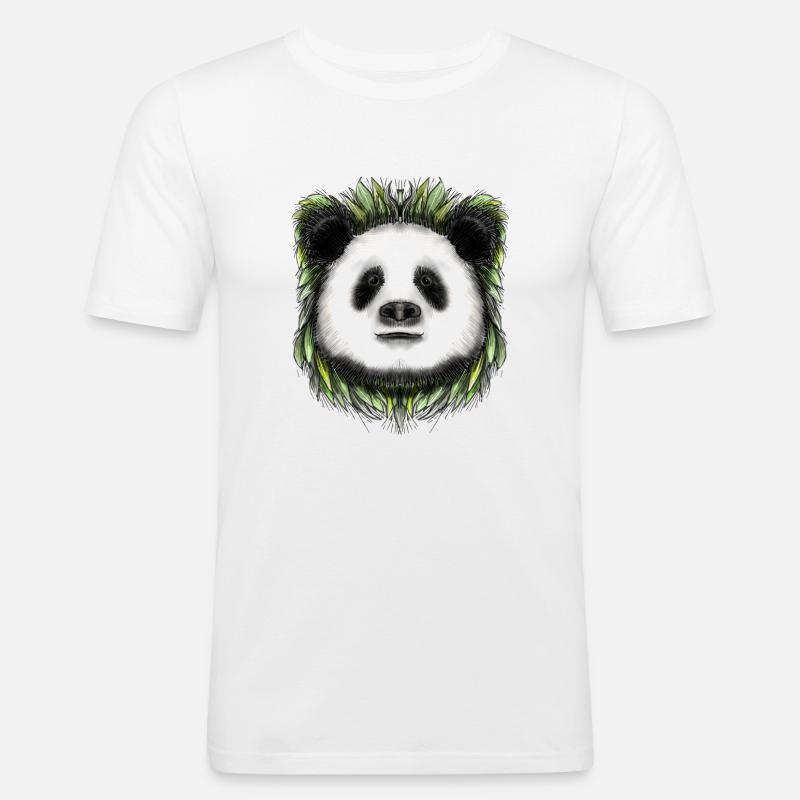 Ping Panda von Jon Ball - Männer Slim Fit T-Shirt - Weiß