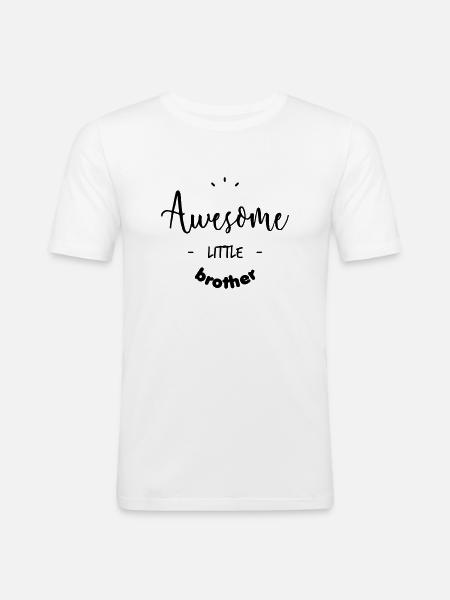 Awesome little Brother - Men's Slim Fit T-Shirt - white
