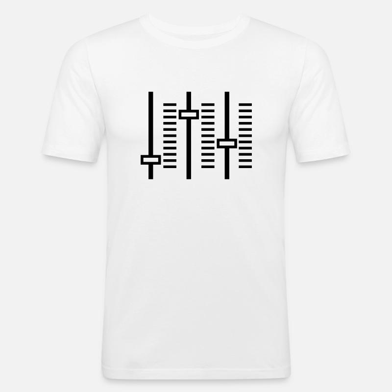 DJ controllers - Männer Slim Fit T-Shirt - Weiß
