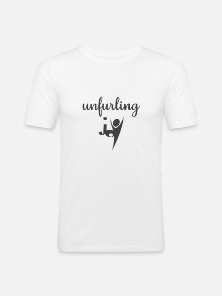 Christian Design Unfurling Joy - Men's Slim Fit T-Shirt - white