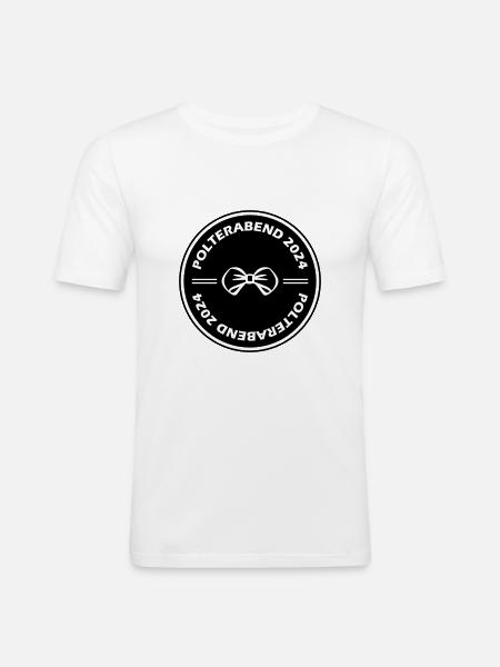 Polterabend 2024 - Männer Slim Fit T-Shirt - Weiß