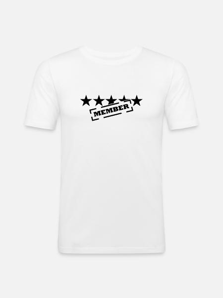member - Men's Slim Fit T-Shirt - white
