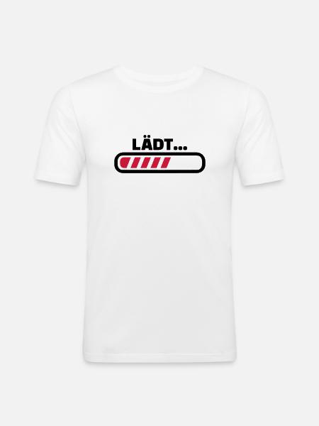 Loading lädt - Männer Slim Fit T-Shirt - Weiß