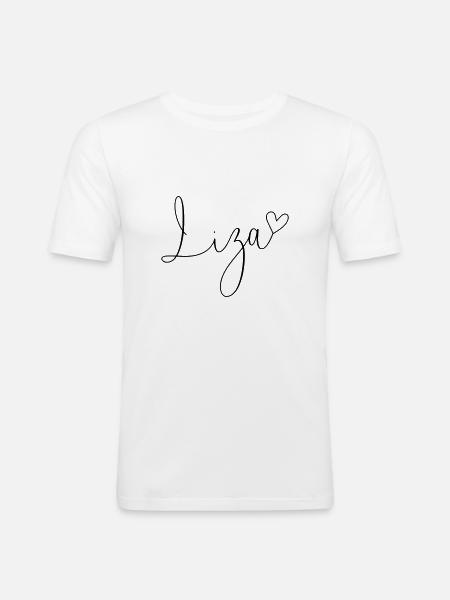 Liza Name First Name Girl - Men's Slim Fit T-Shirt - white