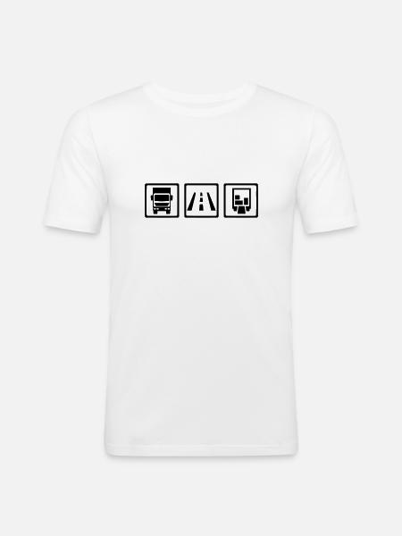 Truck - Men's Slim Fit T-Shirt - white