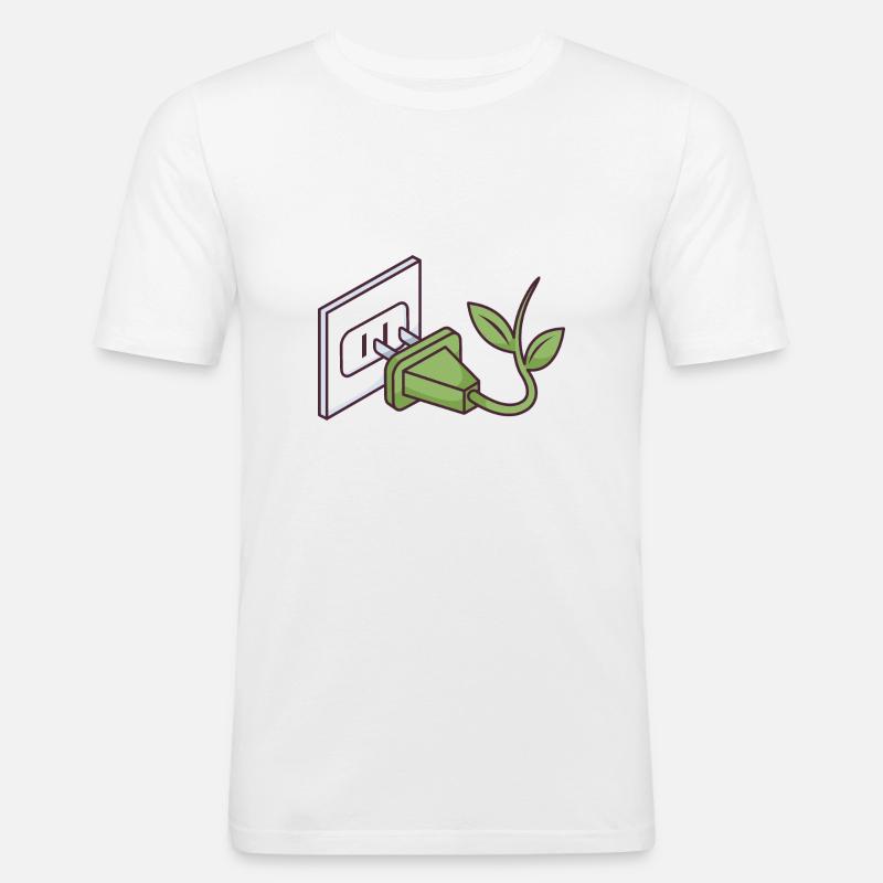 Transformation - Männer Slim Fit T-Shirt - Weiß