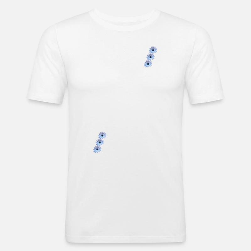 Margeriten 6fach - Männer Slim Fit T-Shirt - Weiß