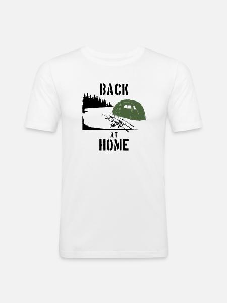 Tilbage hjemme Tømrer Karpe Karpe Karpe Karpe Lystfisker - Herre Slim Fit T-Shirt - hvid