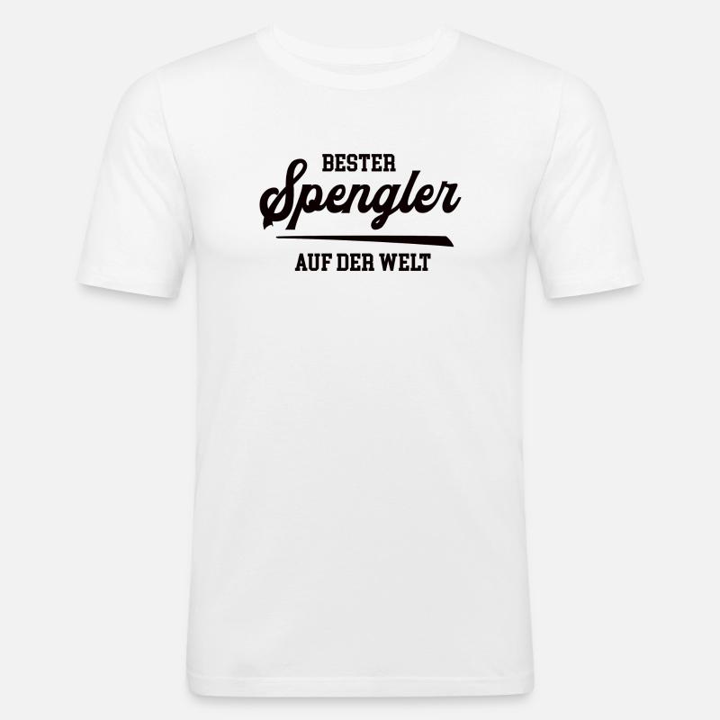 Spengler Bester Handwerker Spenglerei Bauspengler - Männer Slim Fit T-Shirt - Weiß