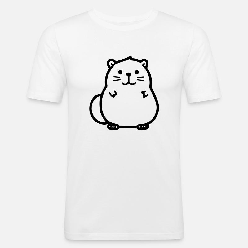 Murmeltier - Männer Slim Fit T-Shirt - Weiß