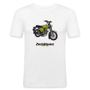S51 (hellgrün) // Illustration - Männer Slim Fit T-Shirt - Weiß - Vorne - Nik (191cm)