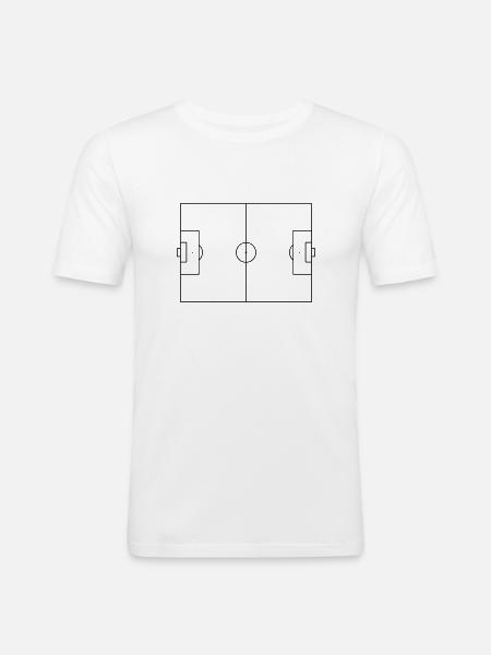 fussballfeld - Men's Slim Fit T-Shirt - white