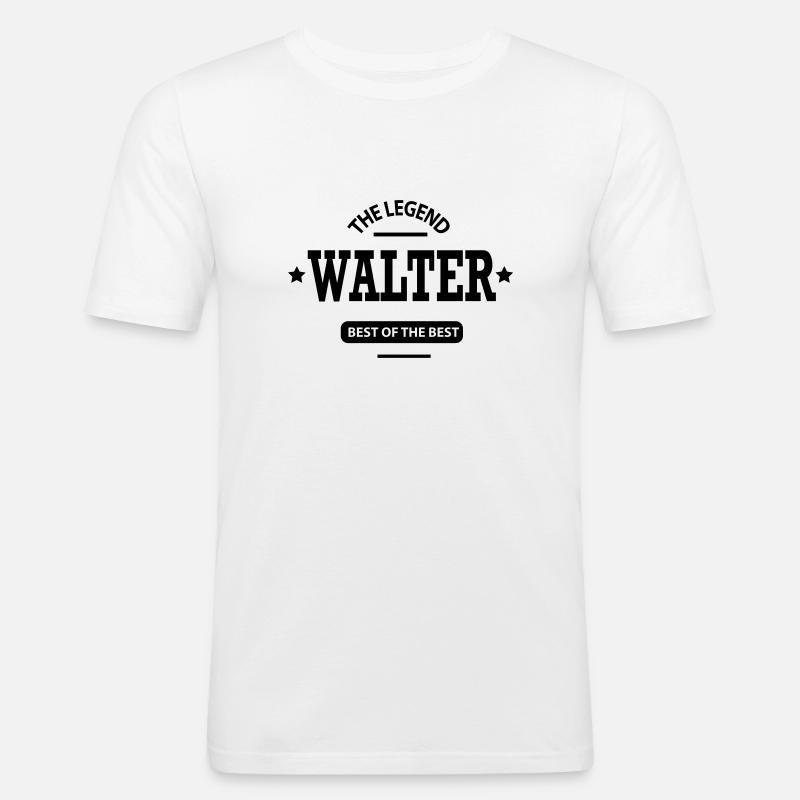 walter - Männer Slim Fit T-Shirt - Weiß