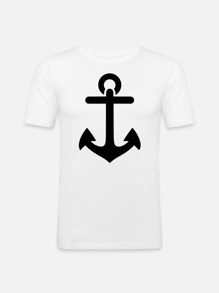 Anchor - Men's Slim Fit T-Shirt - white