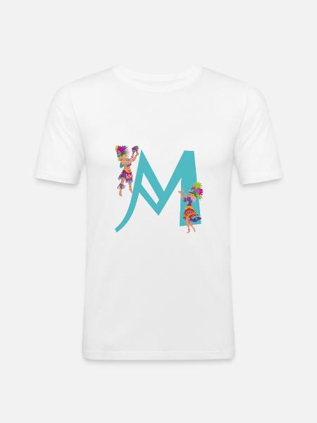 carnaval m - T-shirt près du corps Homme - blanc