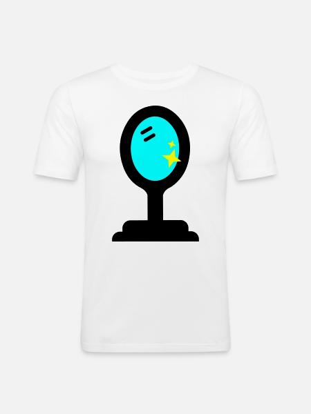 Mirror Beauty - Men's Slim Fit T-Shirt - white