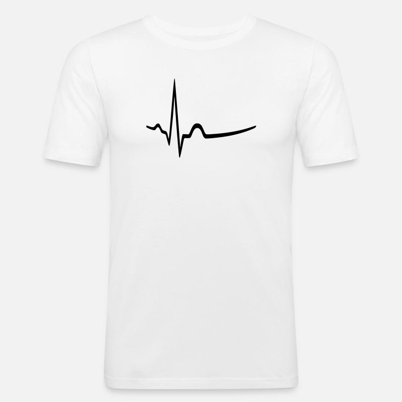 EKG - Sinusrhythmus - Arzt - Männer Slim Fit T-Shirt - Weiß