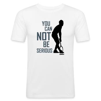 Tennis mcenroe tribute  - Männer Slim Fit T-Shirt - Weiß - Vorne - Nik (191cm)