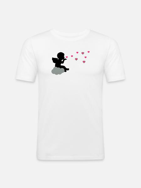 Cher ange - T-shirt près du corps Homme - blanc