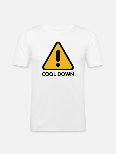 Cool down - Männer Slim Fit T-Shirt - Weiß