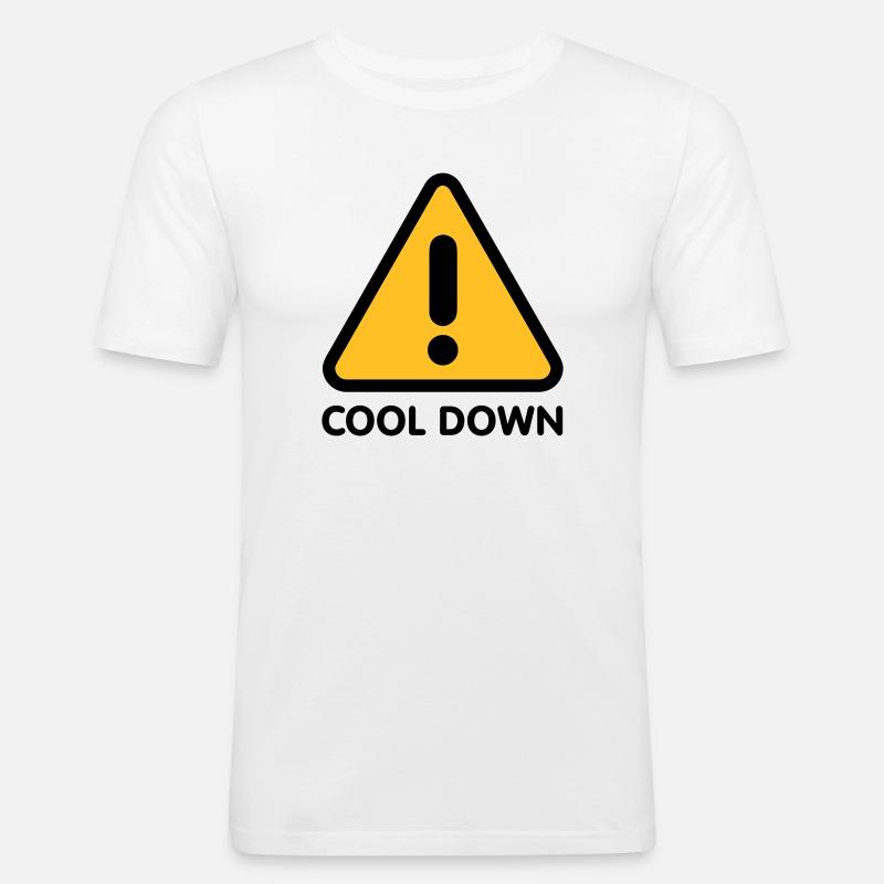 Cool down - Männer Slim Fit T-Shirt - Weiß