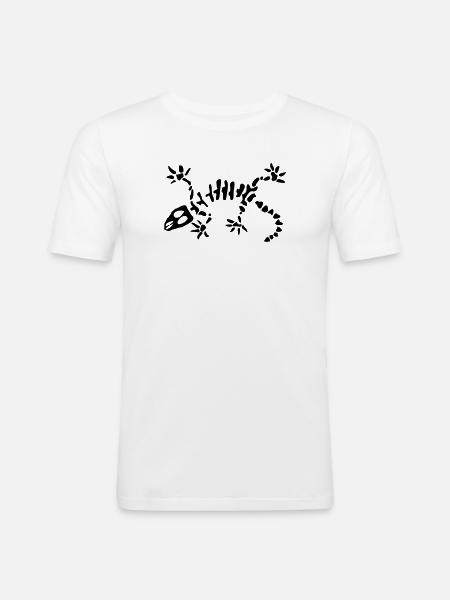 Gecko - Men's Slim Fit T-Shirt - white