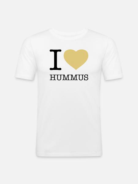 I LOVE HUMMUS - Men's Slim Fit T-Shirt - white