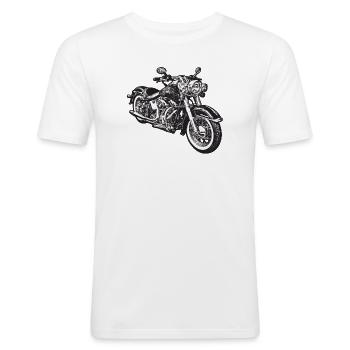 chopper hog bike motorrad - Men's Slim Fit T-Shirt - white - Front - Nik (191cm)