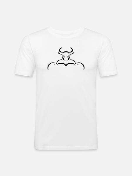 Alpha-Taurus - Männer Slim Fit T-Shirt - Weiß