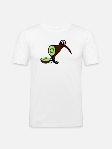 Kiwi - T-shirt près du corps Homme - blanc