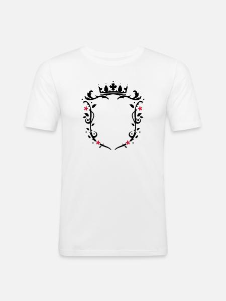 Snowboarder Silhouette - Männer Slim Fit T-Shirt - Weiß